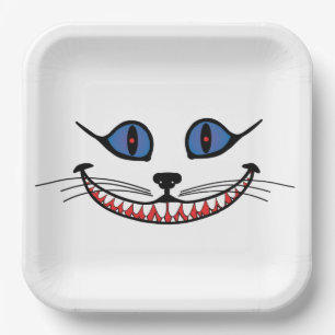 Assiettes En Carton Cheshire Chat Smile