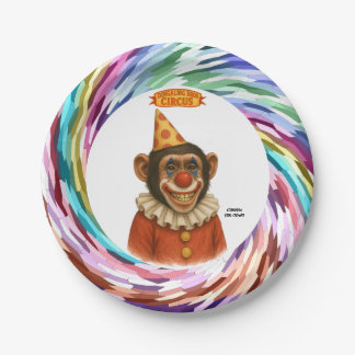 Assiettes En Carton Chester le clown chimpanzé