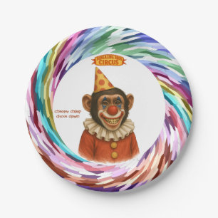 Assiettes En Carton Chester le clown chimpanzé