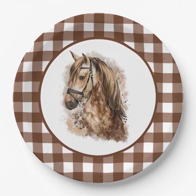 Assiettes En Carton Cheval de campagne (Devant)