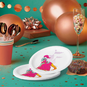 Assiettes En Carton Cheval de Chevalier médiéval en Imaginaire d'Armor