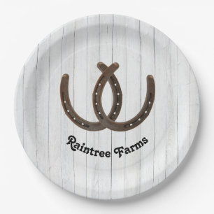 Assiettes En Carton Cheval de fer à cheval personnalisé