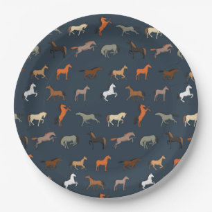 Assiettes En Carton Cheval Imprimer Motif, Garçons Filles & Enfants, C