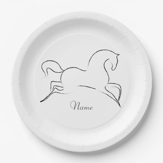Assiettes En Carton Cheval sauvage Thunder_Cove (Devant)
