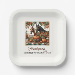 Assiettes En Carton Cheval tendance Friendsgiving