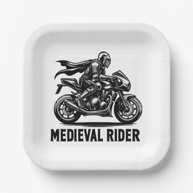 Assiettes En Carton Chevalier médiéval (Recto)