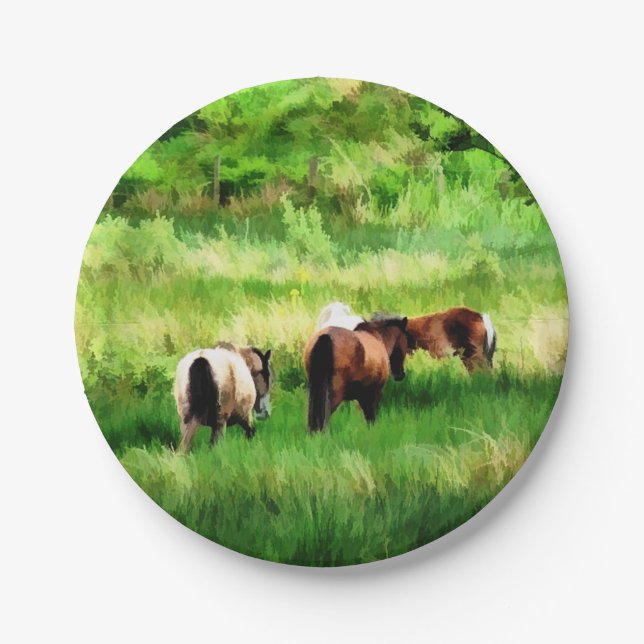 ASSIETTES EN CARTON CHEVAUX (Devant)