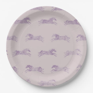 Assiettes En Carton Chevaux équestres classiques violets