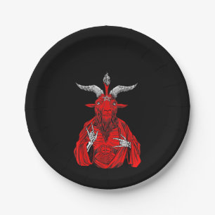 Assiettes En Carton Chèvre antichrist de Blackcraft Satan Baphomet