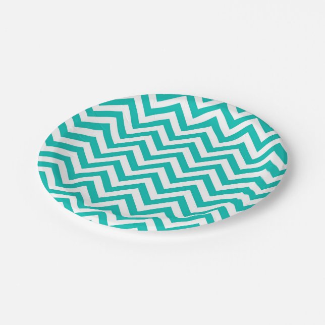 Assiettes En Carton Chevron Zig Zag (Angle)