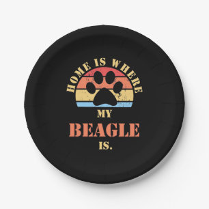 Assiettes En Carton Chez Moi, Mon Chien Beagle Est Là