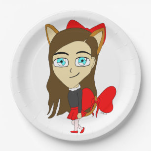 Assiettes En Carton chibi catgirl
