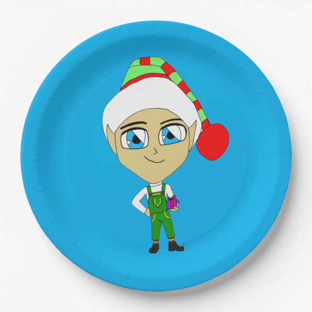 Assiettes En Carton chibi elf (Devant)