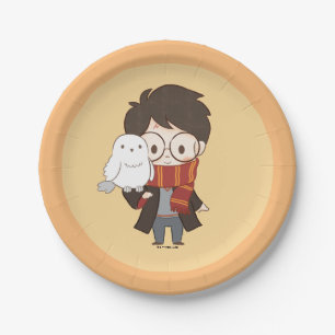 Assiettes En Carton Chibi HARRY POTTER™ & Hedwig