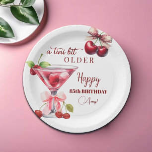 Assiettes En Carton Chic A Tini Bit Plus Vieille Martini Cerise 85e An