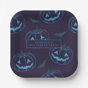 Assiettes En Carton Chic Citrouille Halloween Party