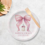 Assiettes En Carton Chic Coquette Chic Bow rose Baby shower fille<br><div class="desc">Pink Bow Chic Coquette Fille Plaques de papier Baby shower</div>