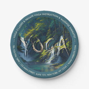 Assiettes En Carton Chic Forest YOGA Hidden Text Meditation Instructeu