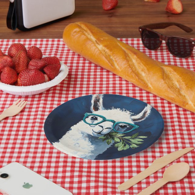 Assiettes En Carton Chic Lama Intelligent (Pique-nique)