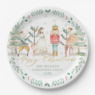 Assiettes En Carton Chic Nutcracker Ballet Joyeuse fête de Noël