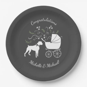 Assiettes En Carton Chien Baby shower de boîte Chien Chien Chien Chien