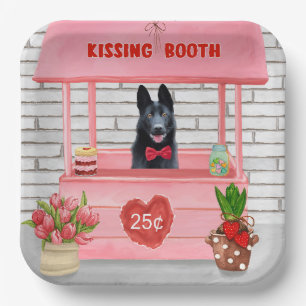 Assiettes En Carton Chien berger allemand Valentine's Day Kissing Boot