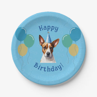 Assiettes En Carton Chien Chien Chien Bleu Anniversaire Paw ty