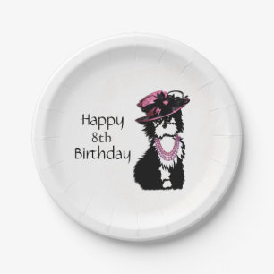 Assiettes En Carton Chien chiot fashionista, anniversaire