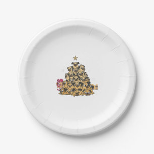 Assiettes En Carton Chien de Noël Arbre, Chien Arbre de Noël