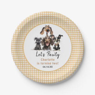Assiettes En Carton Chien Faisons Pawty Anniversaire