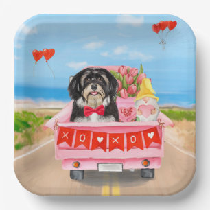 Assiettes En Carton Chien Havanais Saint Valentin Camion