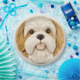 Assiettes En Carton Chien Lhasa Apso Inspiré 3D