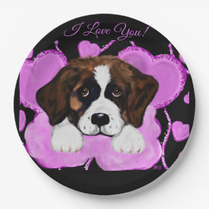 ASSIETTES EN CARTON CHIEN SAINT-BERNARD 