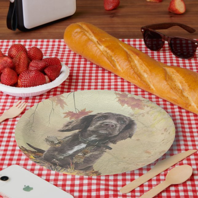 Assiettes En Carton Chien spaniel spaniel cocker au chocolat (Pique-nique)