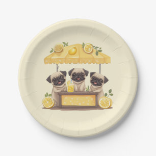 Assiettes En Carton Chiens de carlin Stand de Lemonade