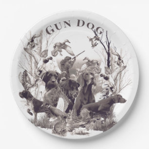 Assiettes En Carton Chiens de chasse, Chiens de pistolet, saison de ch