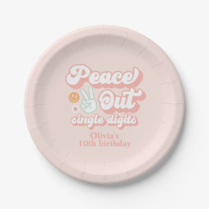 Assiettes En Carton Chiffres super de Peace Out 10e anniversaire