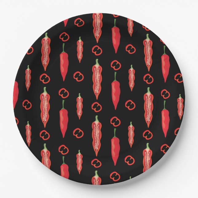 Assiettes En Carton Chiles (Devant)