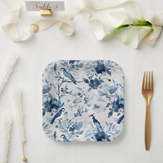 Assiettes En Carton Chinoiserie de papier washi d'hiver | Chant d'oise