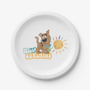 Assiettes En Carton Chiot Scooby-Doo "Bonjour soleil"