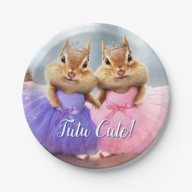 Assiettes En Carton Chipmunk Ballerina Duo (Devant)