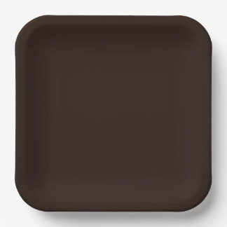 Assiettes En Carton Chocolat foncé, Brown solide, Brown foncé