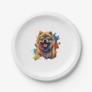 Assiettes En Carton Chow Chow Chien Chien chinois race pour un Chow Ch