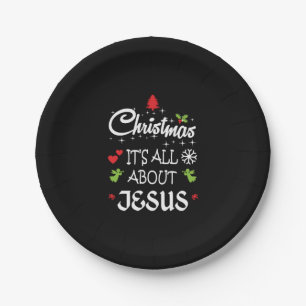 Assiettes En Carton Christian Christmas - It's All About Jesus T-Shirt