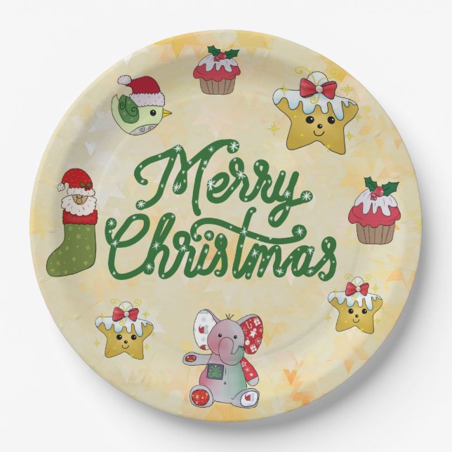 Assiettes En Carton Christmas bunt (Devant)