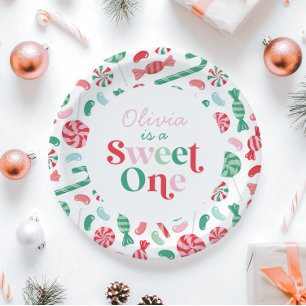 Assiettes En Carton Christmas Candy Sweet Un premier anniversaire
