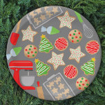 ASSIETTES EN CARTON CHRISTMAS COOKIES FÊTE<br><div class="desc">Biscuits de Noël mignons pour la soirée de décoration de biscuits d'Halloween parfaite</div>