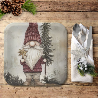 Assiettes En Carton Christmas Gnome for the Holidays