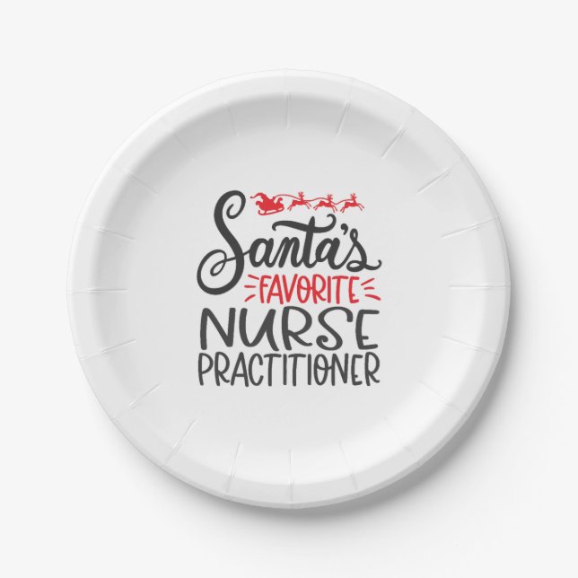 Assiettes En Carton Christmas nurse practitioner (Devant)