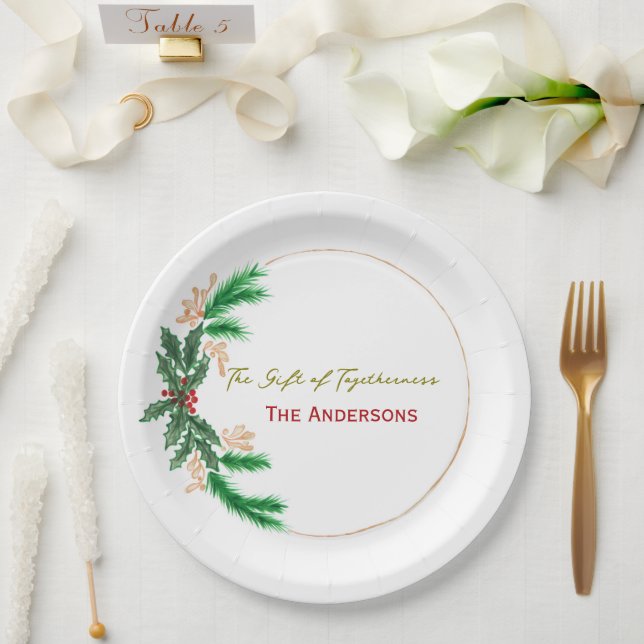 Assiettes En Carton Christmas Paper Plates –  Party Table Accessories (Mariage)